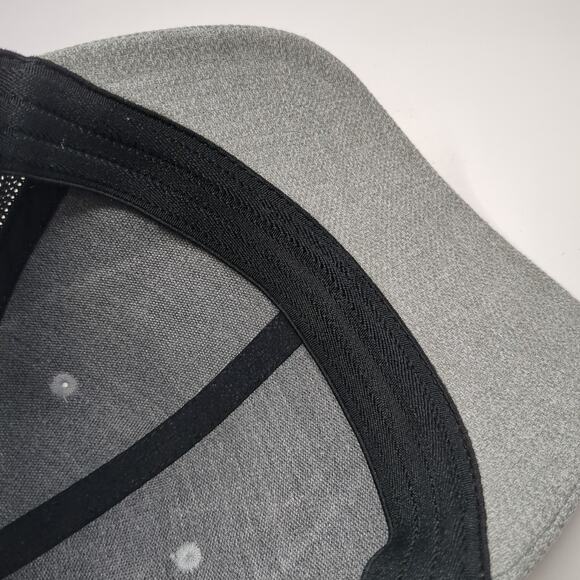 Columbia Tree Flag Fitted Trucker Hat Gray Medium Embroidered Mesh Back 6 Panel - Picture 8 of 9